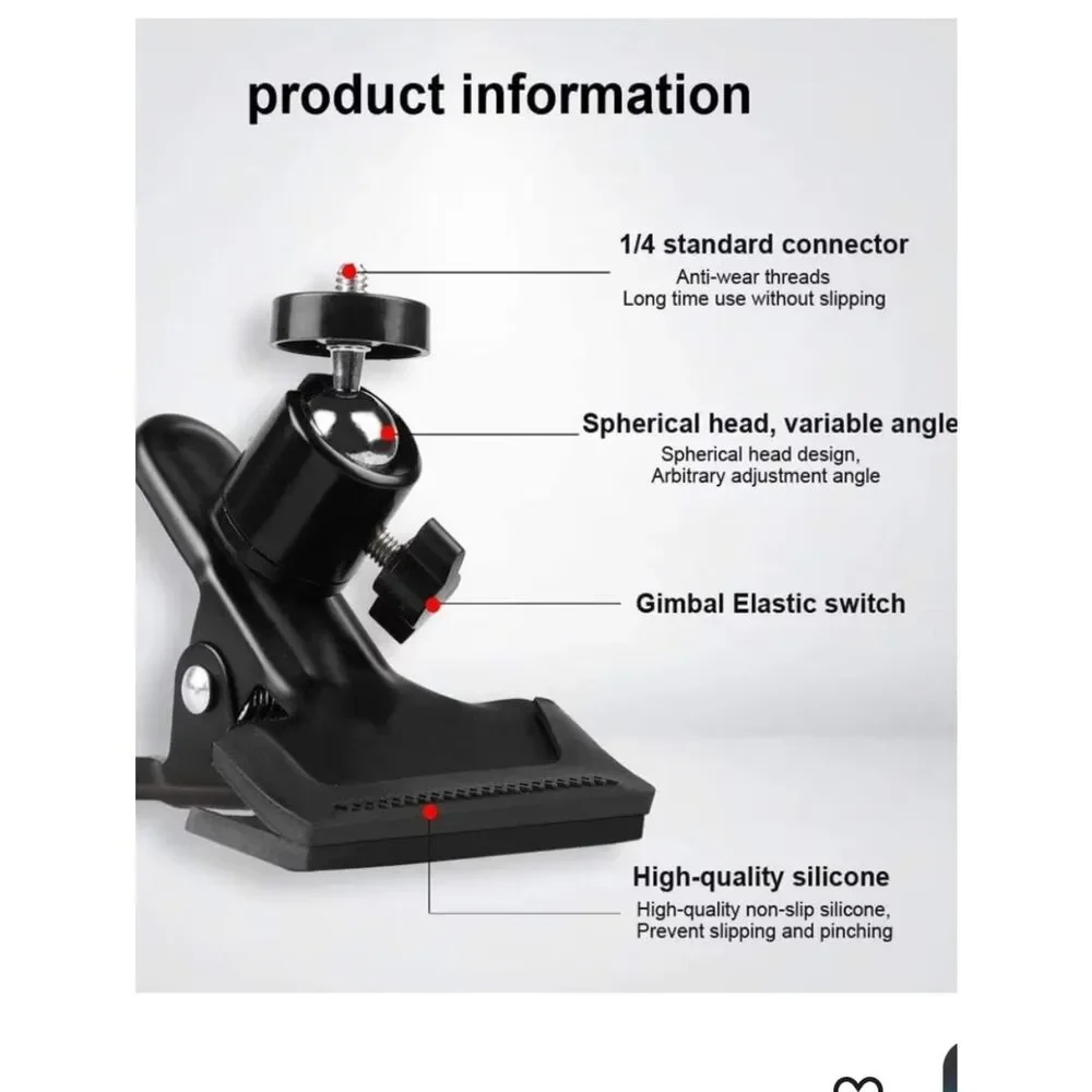Adjustable Black Clip Phone Mount